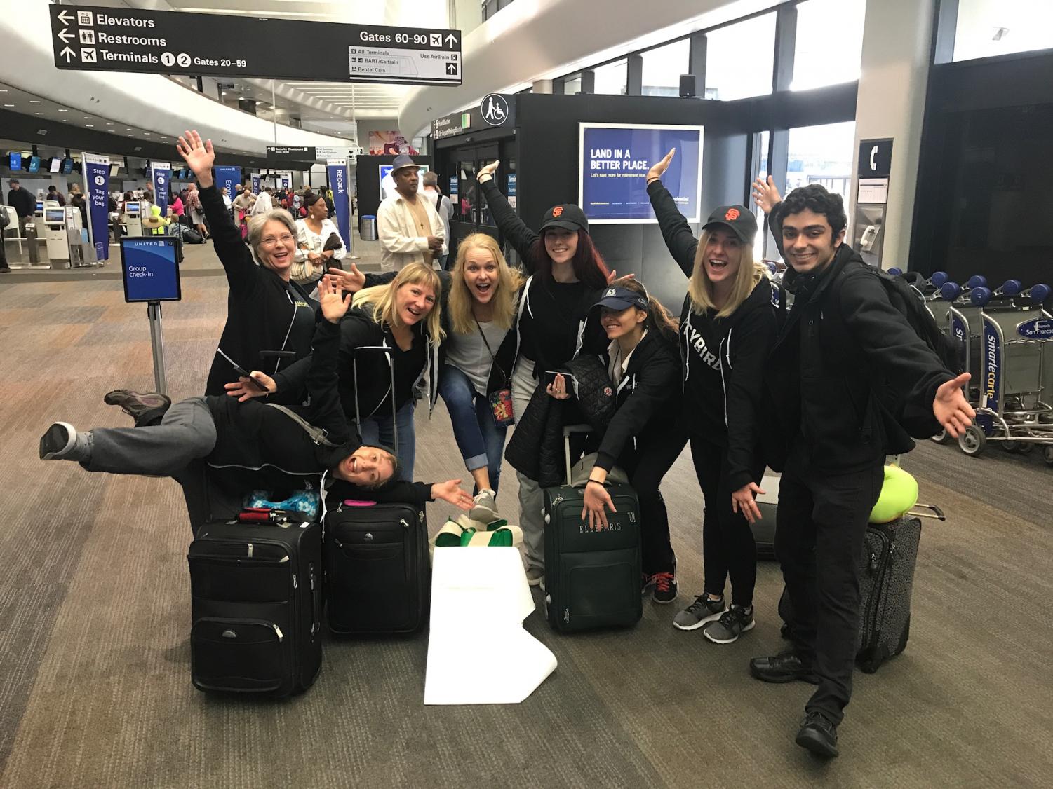 Lorenz and company show off their excitement for their trip to Europe.