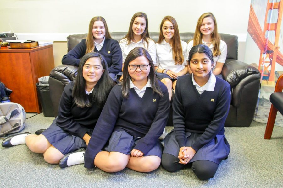 The newly elected student leaders of the freshman class council are ready.