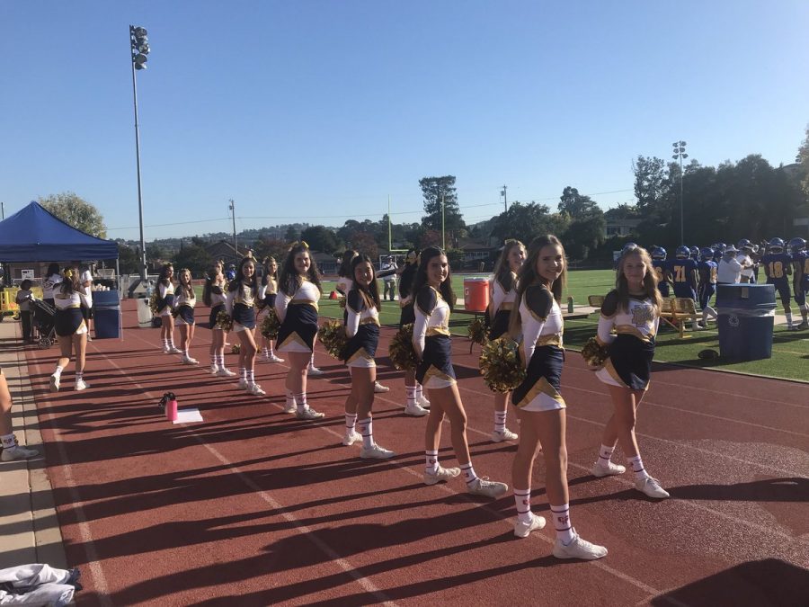 NDB cheerleaders at Serra Homecoming
Photo courtesy of NDB Athletics Twitter