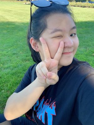 NDB sophomore Jennifer Jin takes a fun selfie while enjoying being outside.
