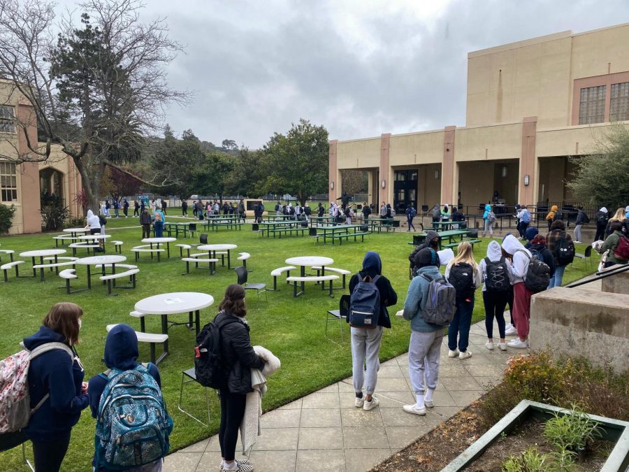 NDB's gold cohort lines up after finishing lunch.