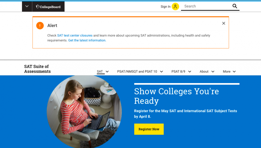 Students who register for the SAT online can only do so through College Board.
