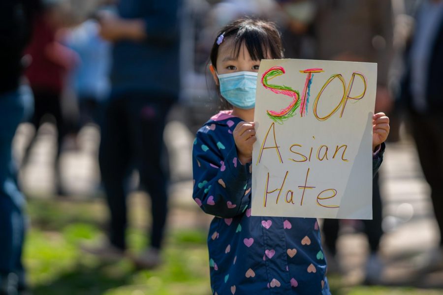 Protestors+speak+out+against+Anti-Asian+hate+crimes+in+the+United+States.