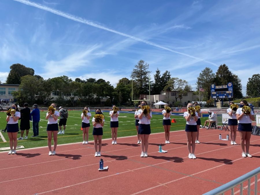 The Spirit Squad cheering at Serra HS for their final game on April 3rd.