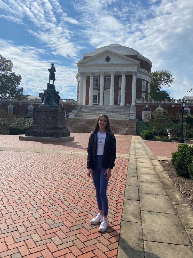 Junior Genna Klein visits the University of Virginia over fall break.