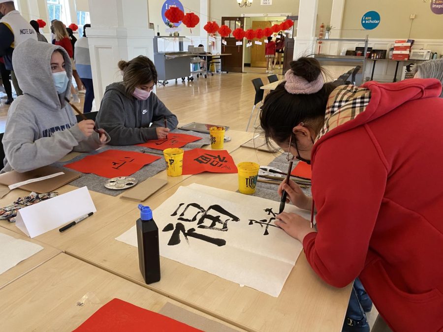 Junior and ISP Foundations team member, Helen Ren, participates in the Lunar New year festivities held during collaboration on January 31.