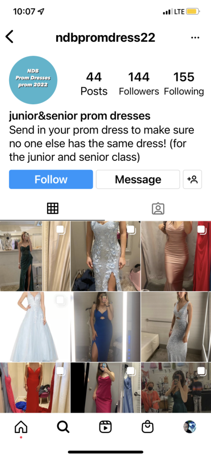 Instagram account @NDBPromDress22 helps students avoid the game of “Who wore it best?”