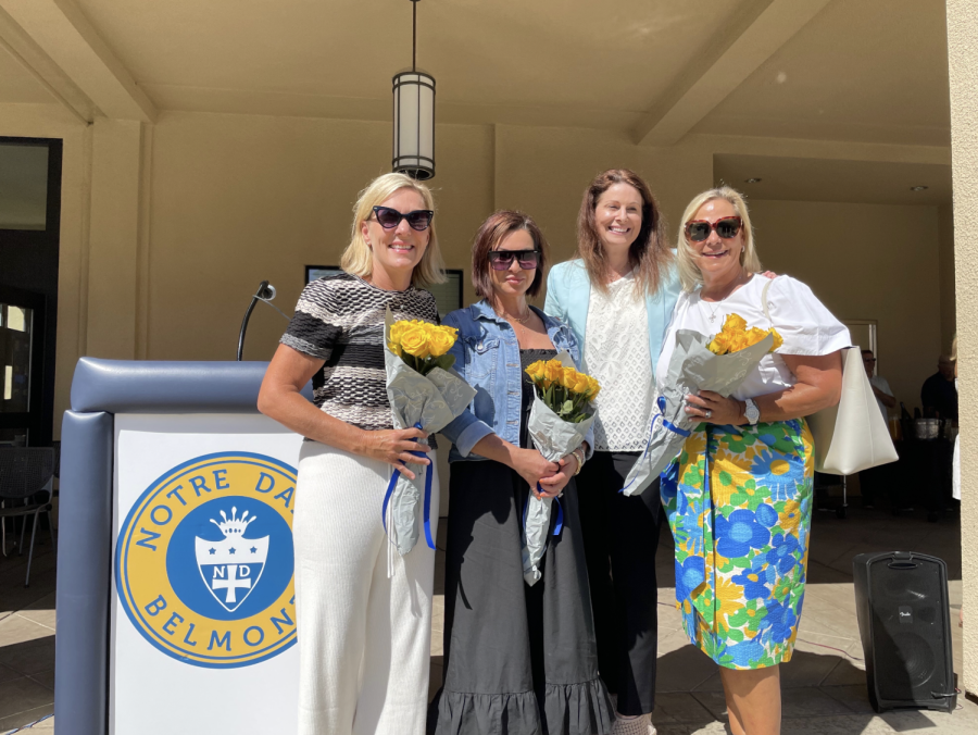 NDB community members gather for the opening of the Father Downey Garden.