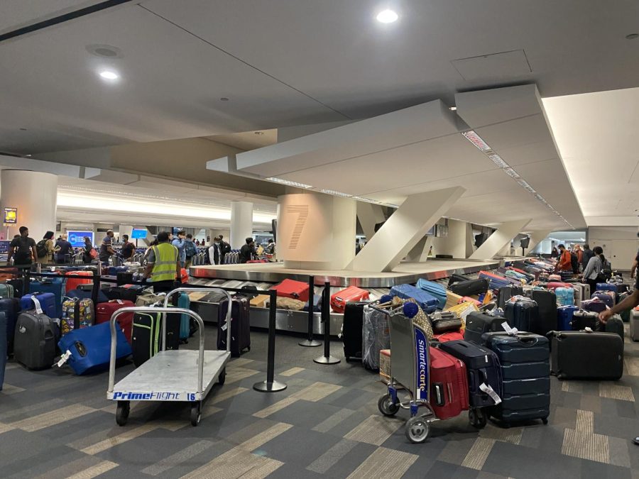 Numerous delayed flights and long passport control lines into SFO lead to luggage being left alone for hours at baggage claim.