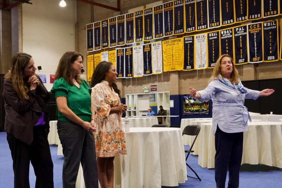 Director of Advancement Celine Curran thanked NDBs guest speakers for sharing their stories and inspiring students. 
