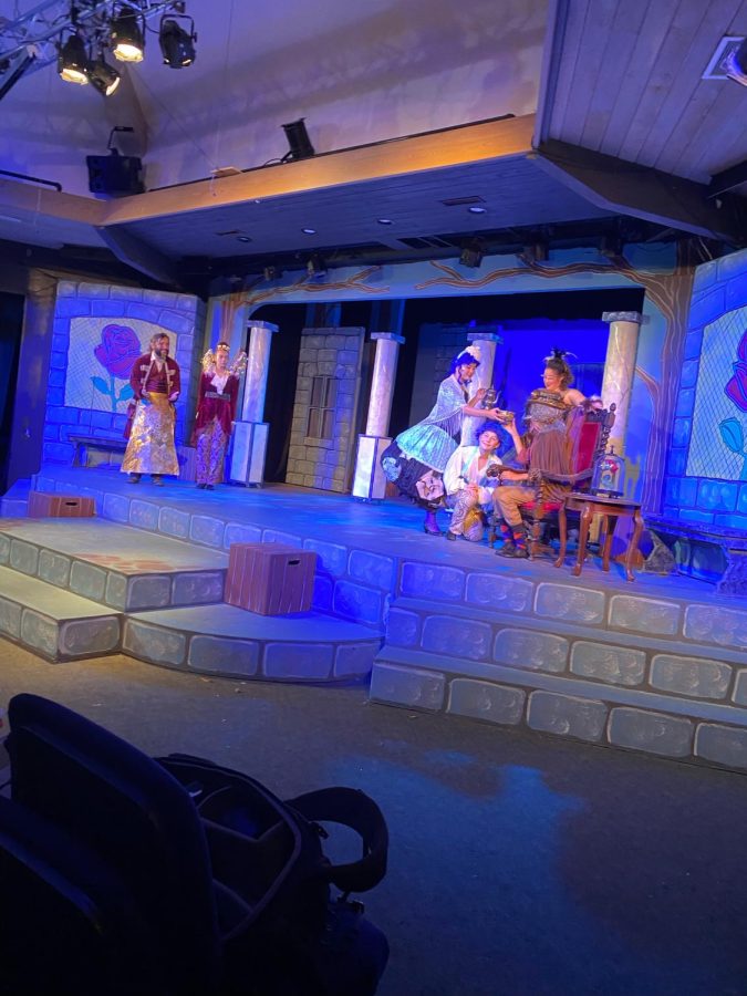 The Portola Valley Theatre Conservatory cast of Beauty and the Beast performs a run-through during tech week.