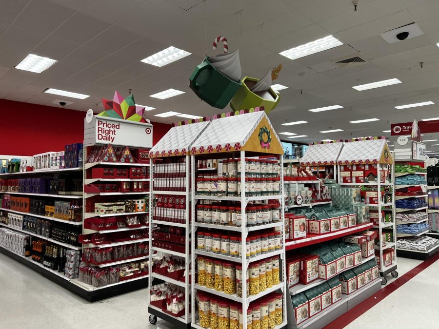 Target holiday section is decked out in all things Christmas by mid-November.