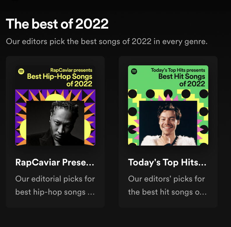 Spotify users can see top songs and artists from 2022.