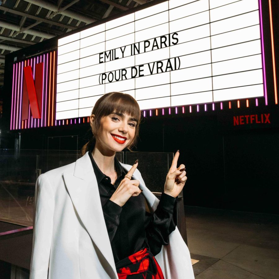 Lily Collins stars as Emily in the Netflix show Emily in Paris.
