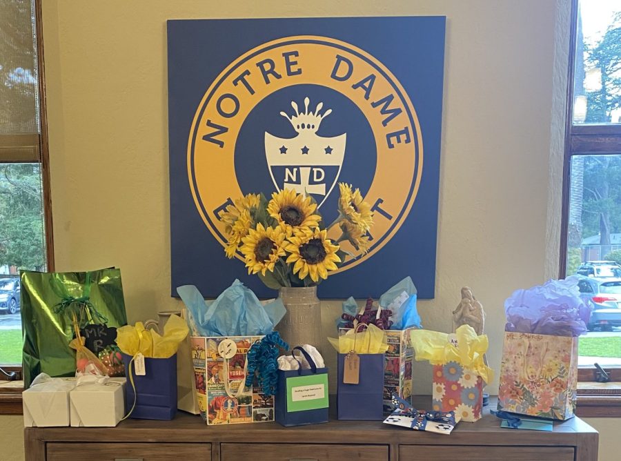 Each staffulty member received a gift bag from an NDB family.