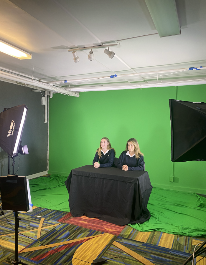 On May 19, the Journalism class broadcast a sample newscast for the community. 