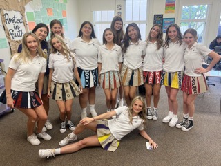 NDB seniors celebrated their future by painting their uniform skirts in their future college colors.