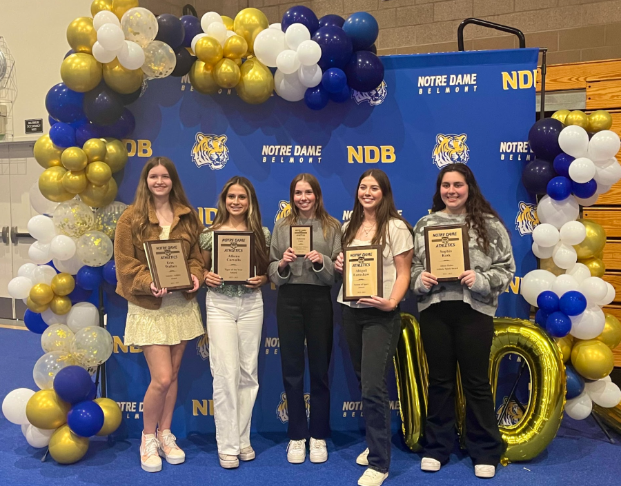 NDB student-athletes were honored with plaques for their accomplishments for their various sports.