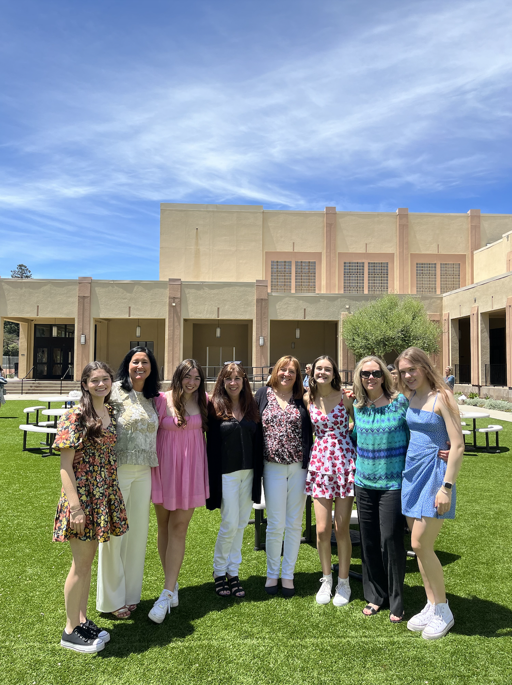 Seniors pose with their mothers after the Senior Brunch.