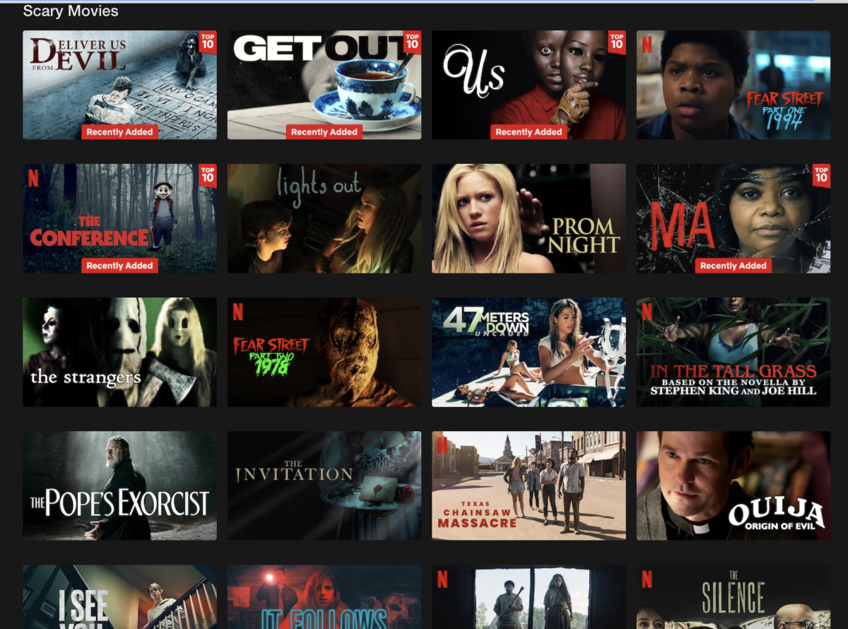 A wide assortment of horror movies are available on any streaming service.