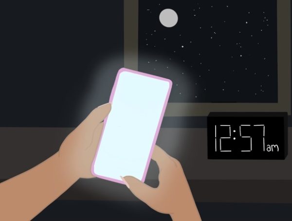 Many students stay up late, scrolling on their phones and losing sleep.