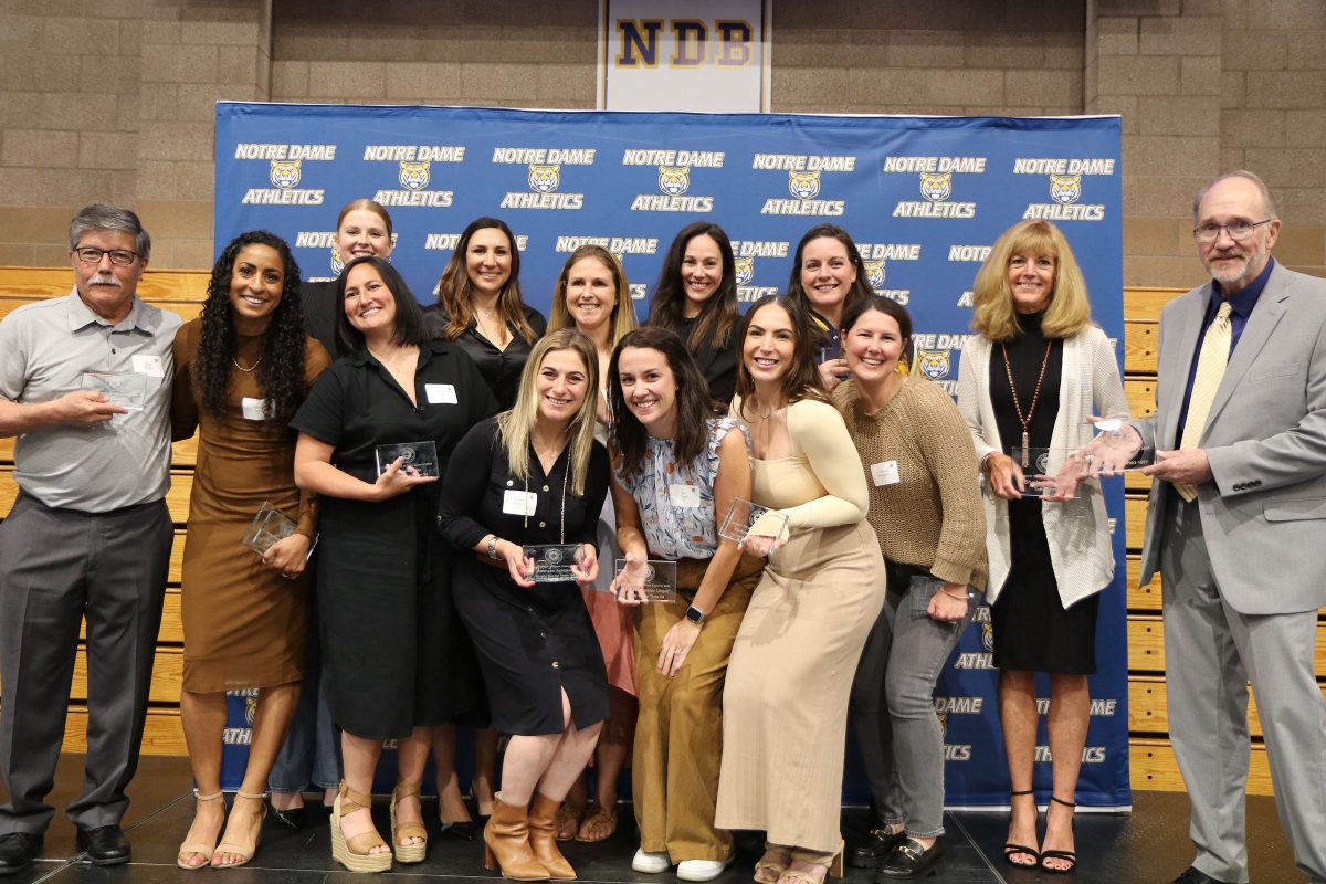 The inaugural “class” of honorees pose after their induction into NDB’s Hall of Fame.