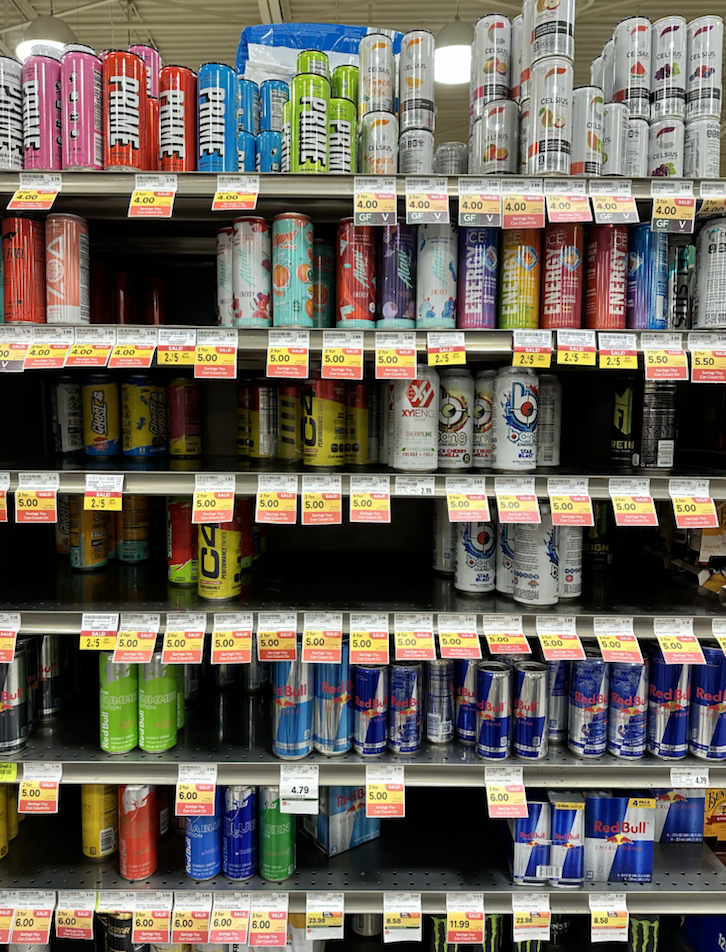 Although popular, energy drinks can harm teenagers if too many are consumed. 