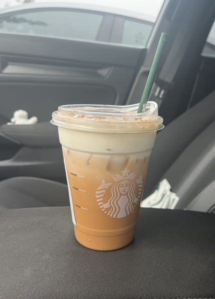 Seasonal drink: iced pumpkin spice latte