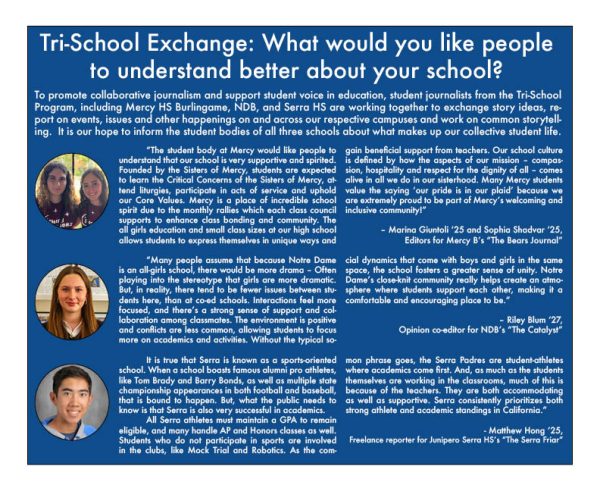 Tri-School Exchange: What would you like people to understand better about your school?