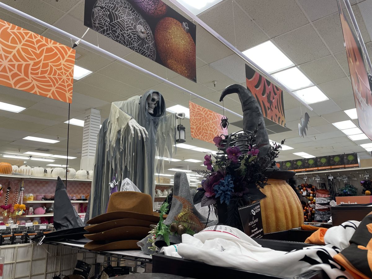 Stores such as Michaels are decked out with decorations ranging from terror-inducing to silly.