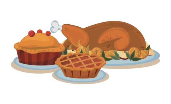 Classic Thanksgiving foods like turkey and pie are the current epitome of a Thanksgiving feast.