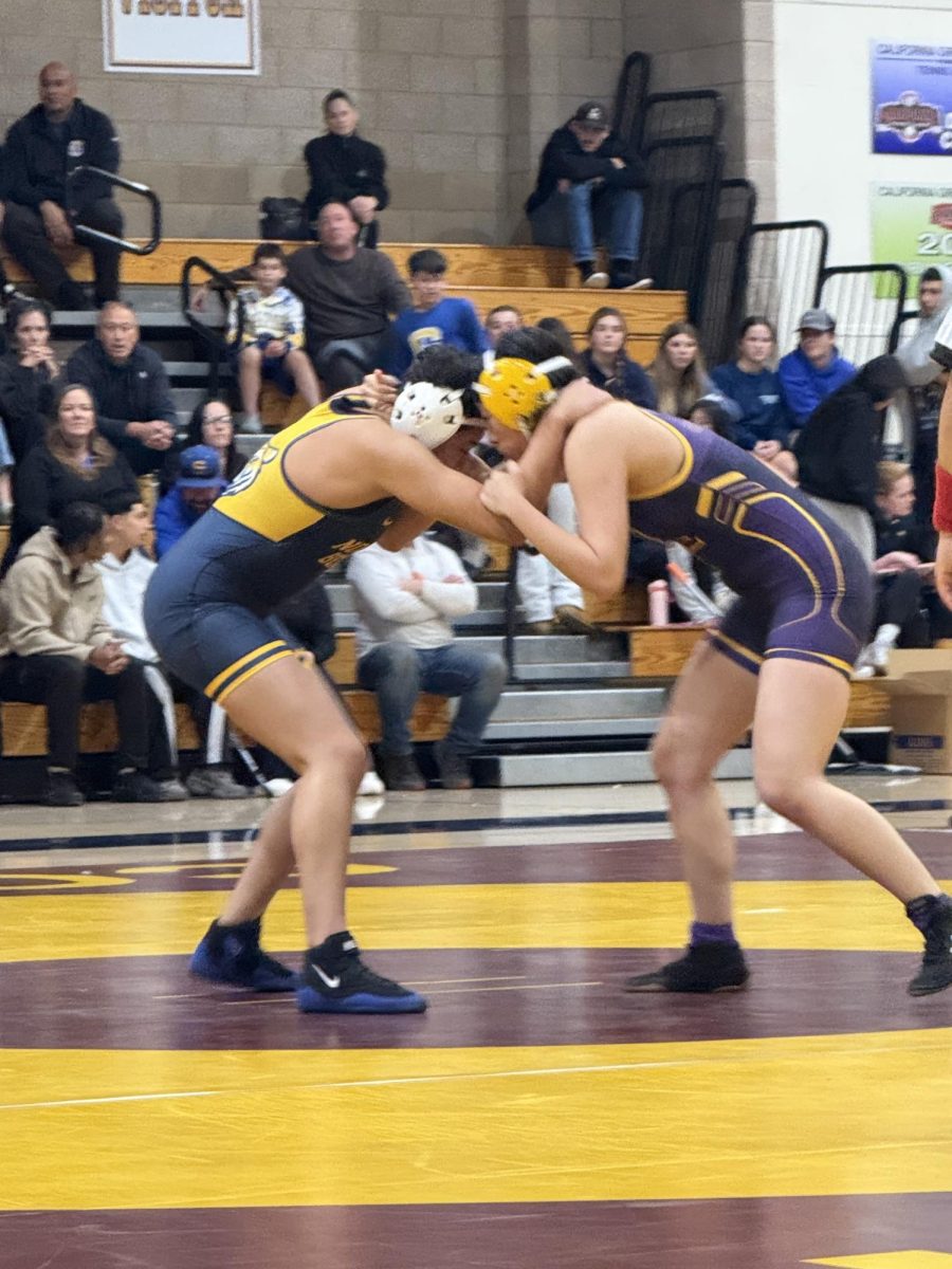 Senior Alondra Ordonez became the first NDB wrestler to win via pin in the Moore Pavillion.