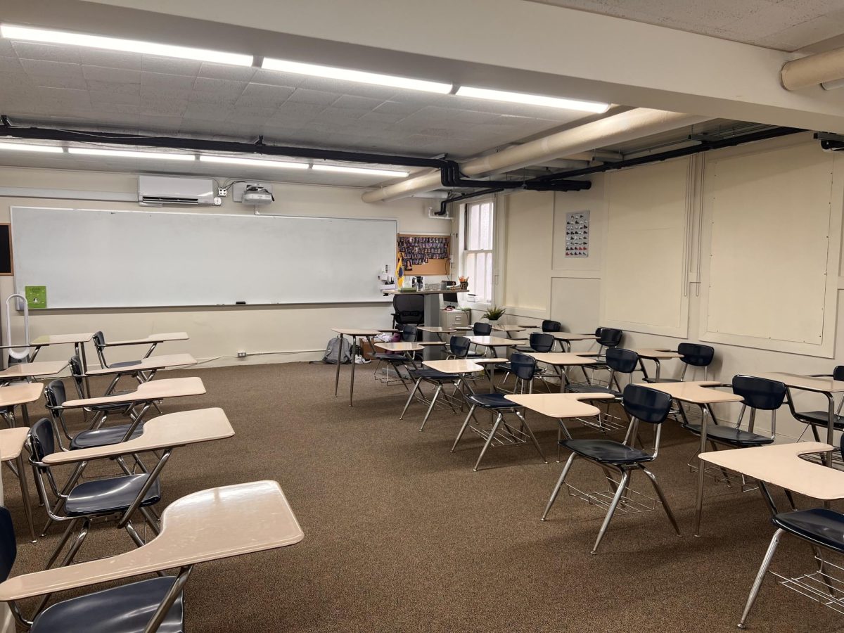 Mahoney's classroom is located in NDB's basement.