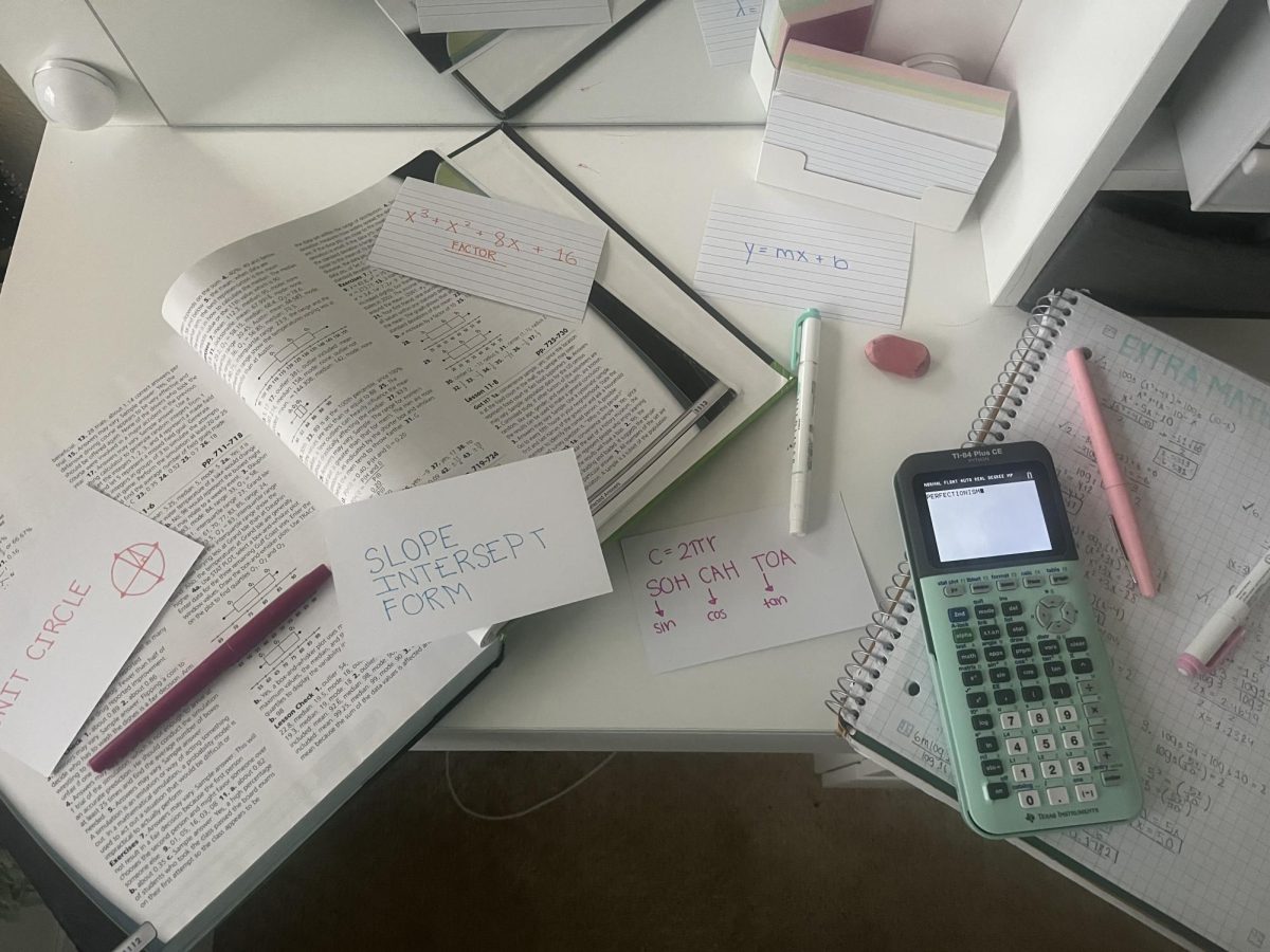 Behind every grade is a desk like this—messy, focused and full of effort. Perfection isn’t about the result, but the work that leads up to it.