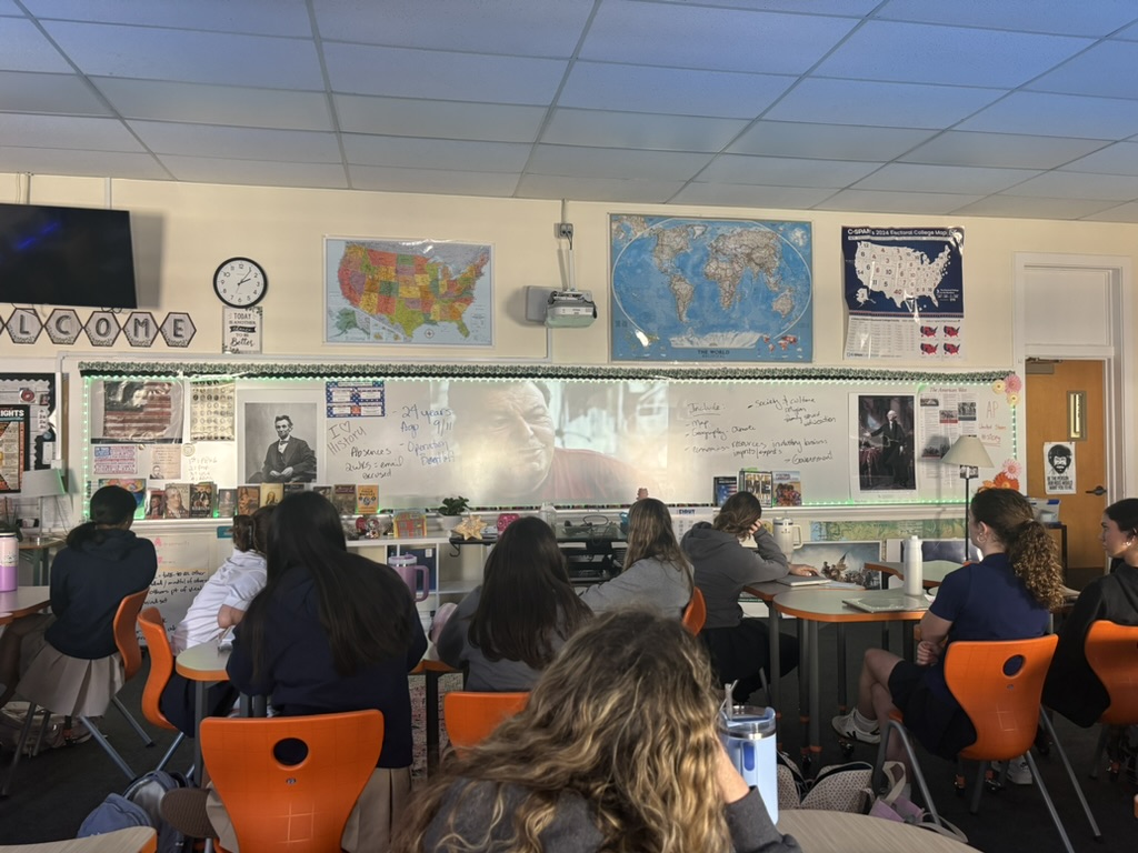 Students in APUSH watching "Operation Boatlift."