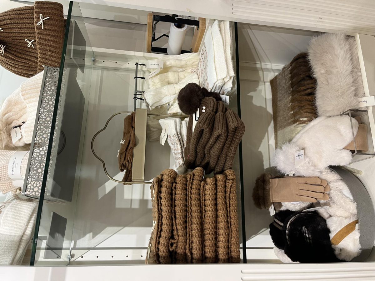 Fall fashion display at reputable clothing brand Francesca's.