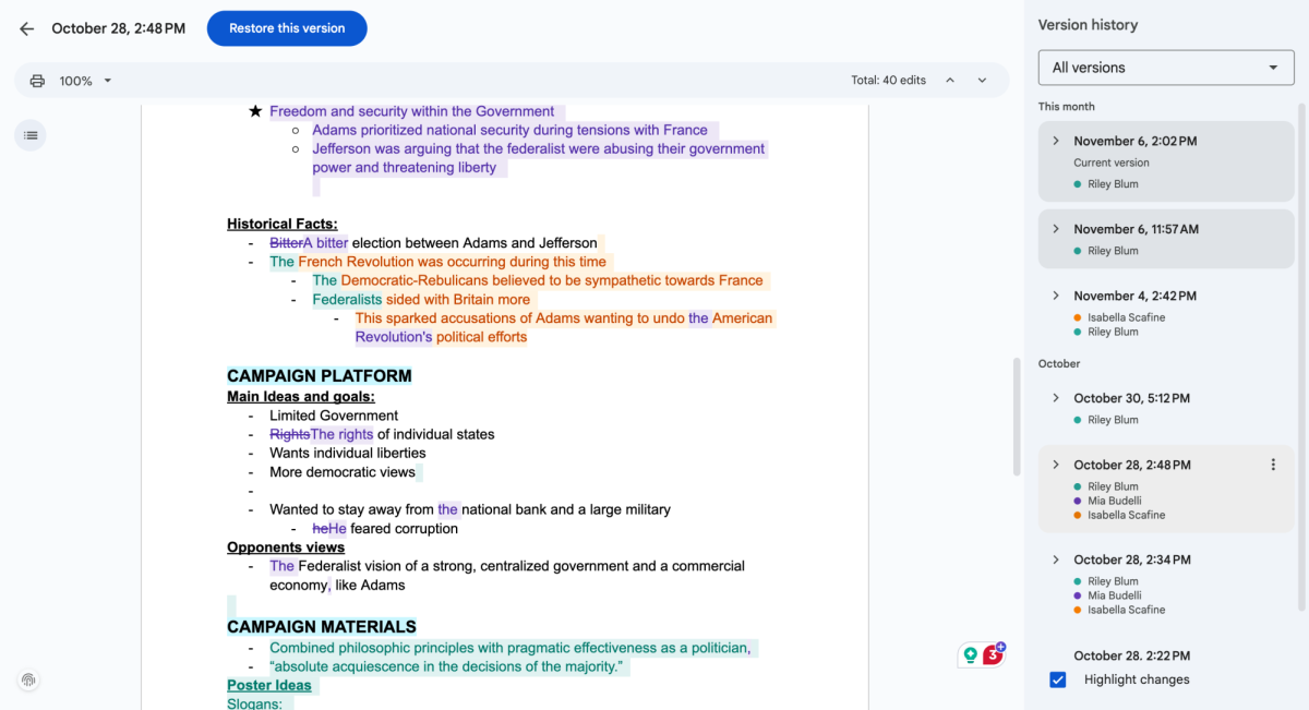 Tracking every edit and comment: the behind-the-scenes chaos of a group project.