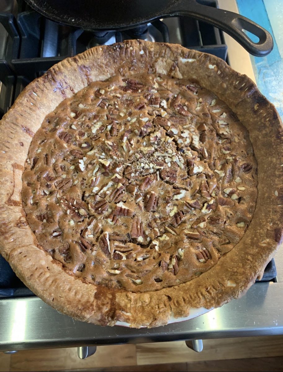 One of the may pecan pie our family made for Thanksgiving.