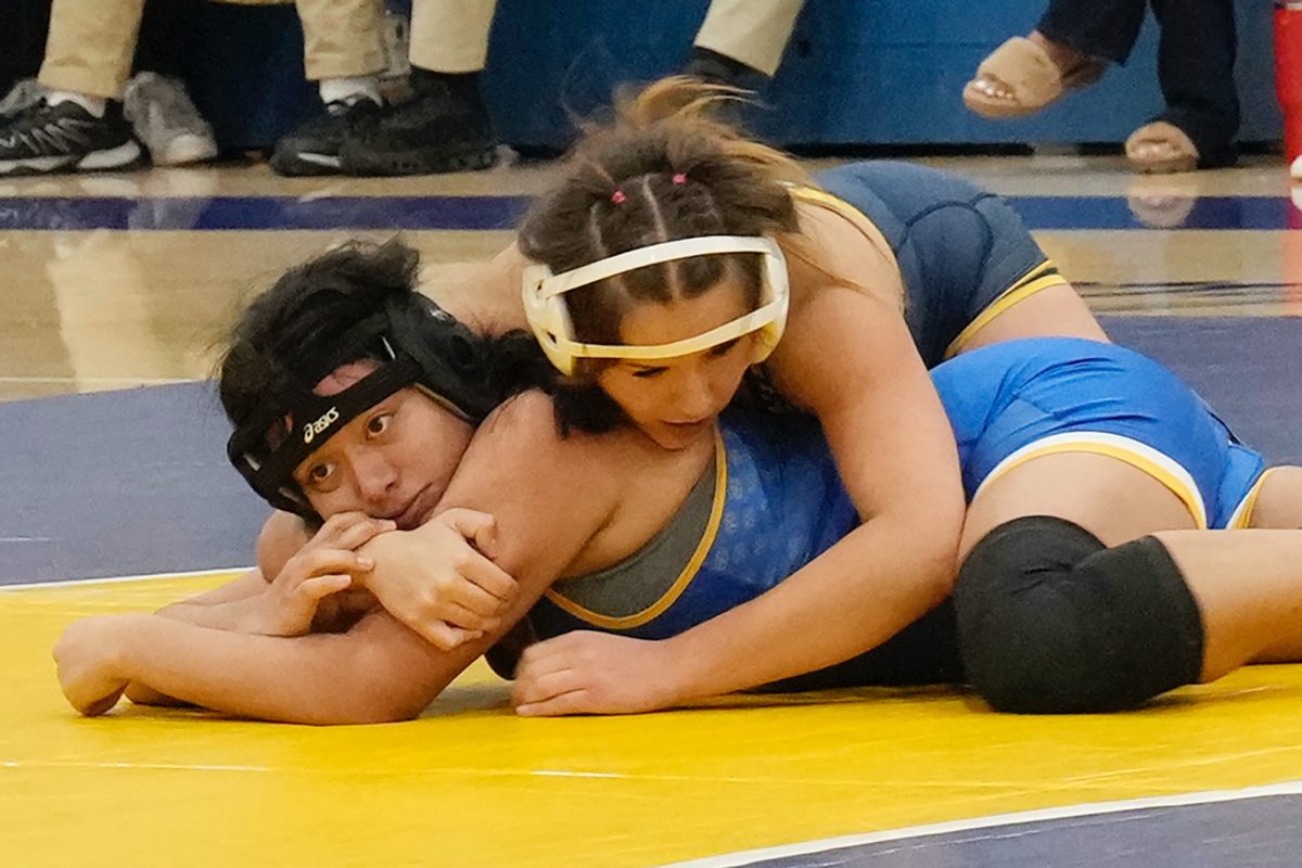Cat Dorf at her wrestling tournament in the 2024 season.