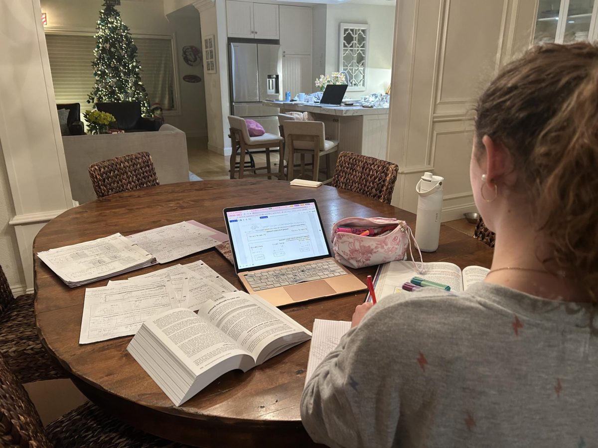 During finals season, many students can be found surrounded by stacks of books and notes.