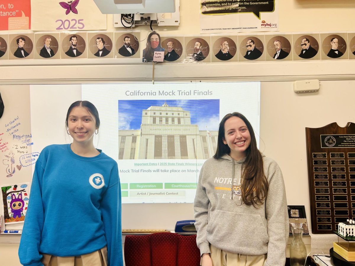 Senior Page Krensavage and Junior Allison Wright are headed to the Mock Trial State Finals in March. 