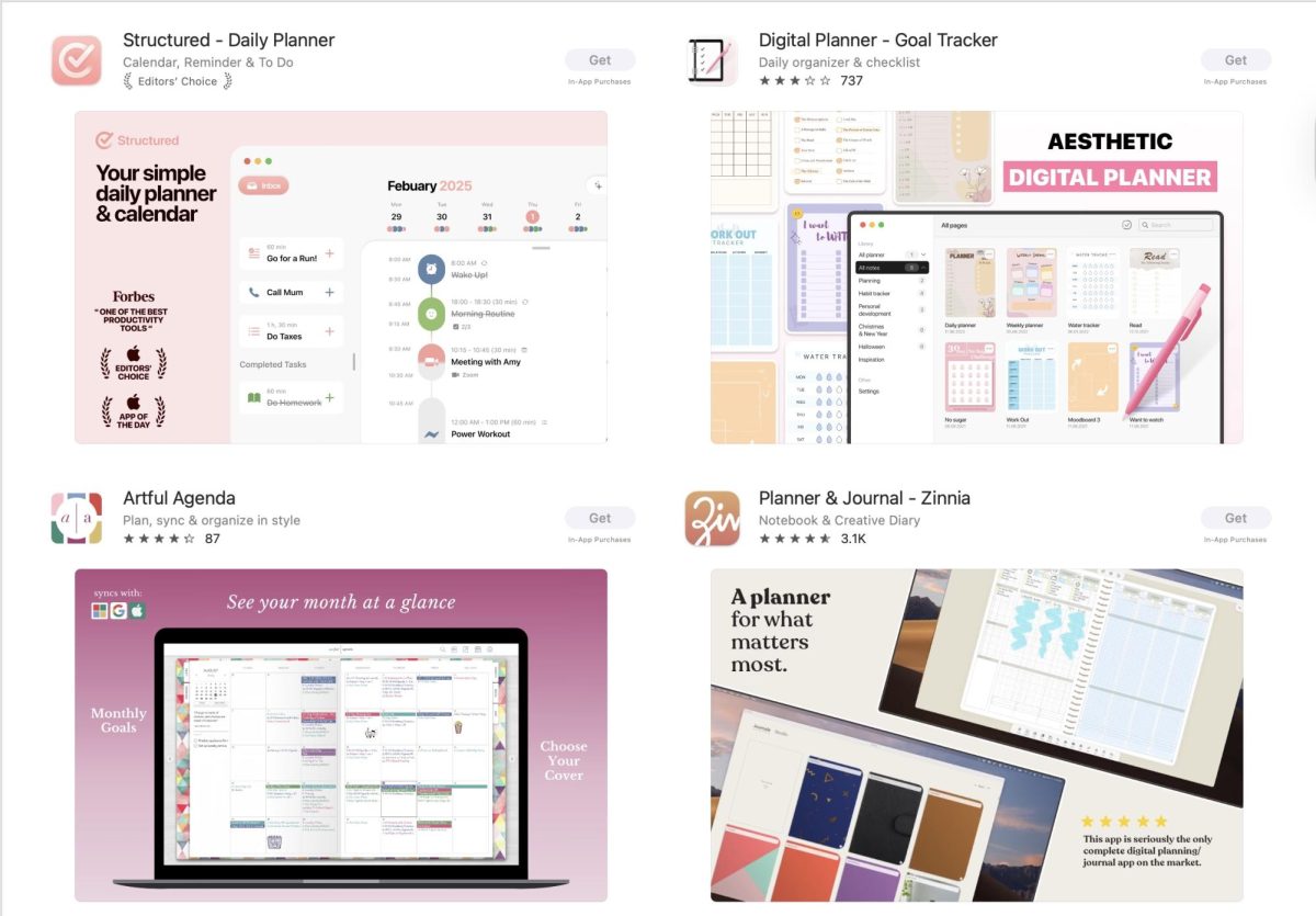 Both free and paid digital planner options can be found on the Apple App Store and various websites.