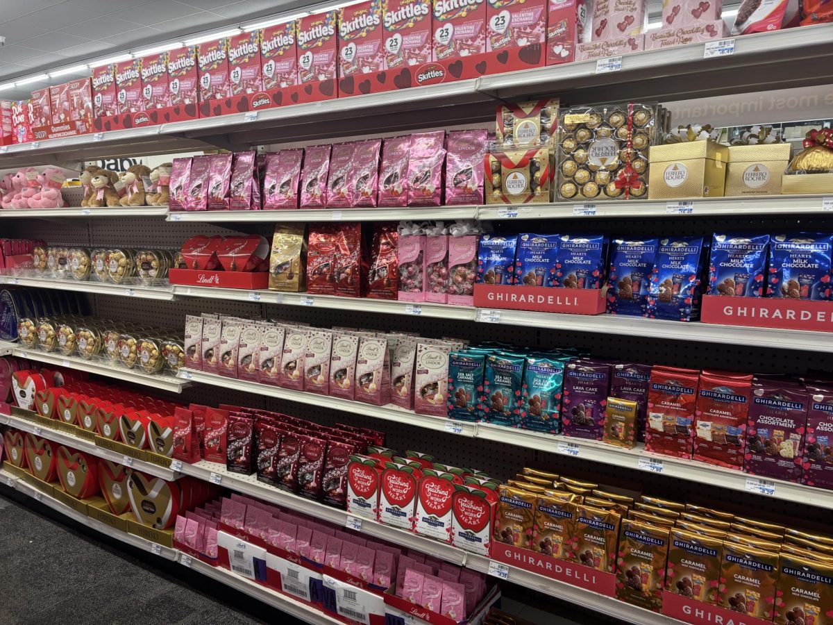 Valentine's Day section at CVS.