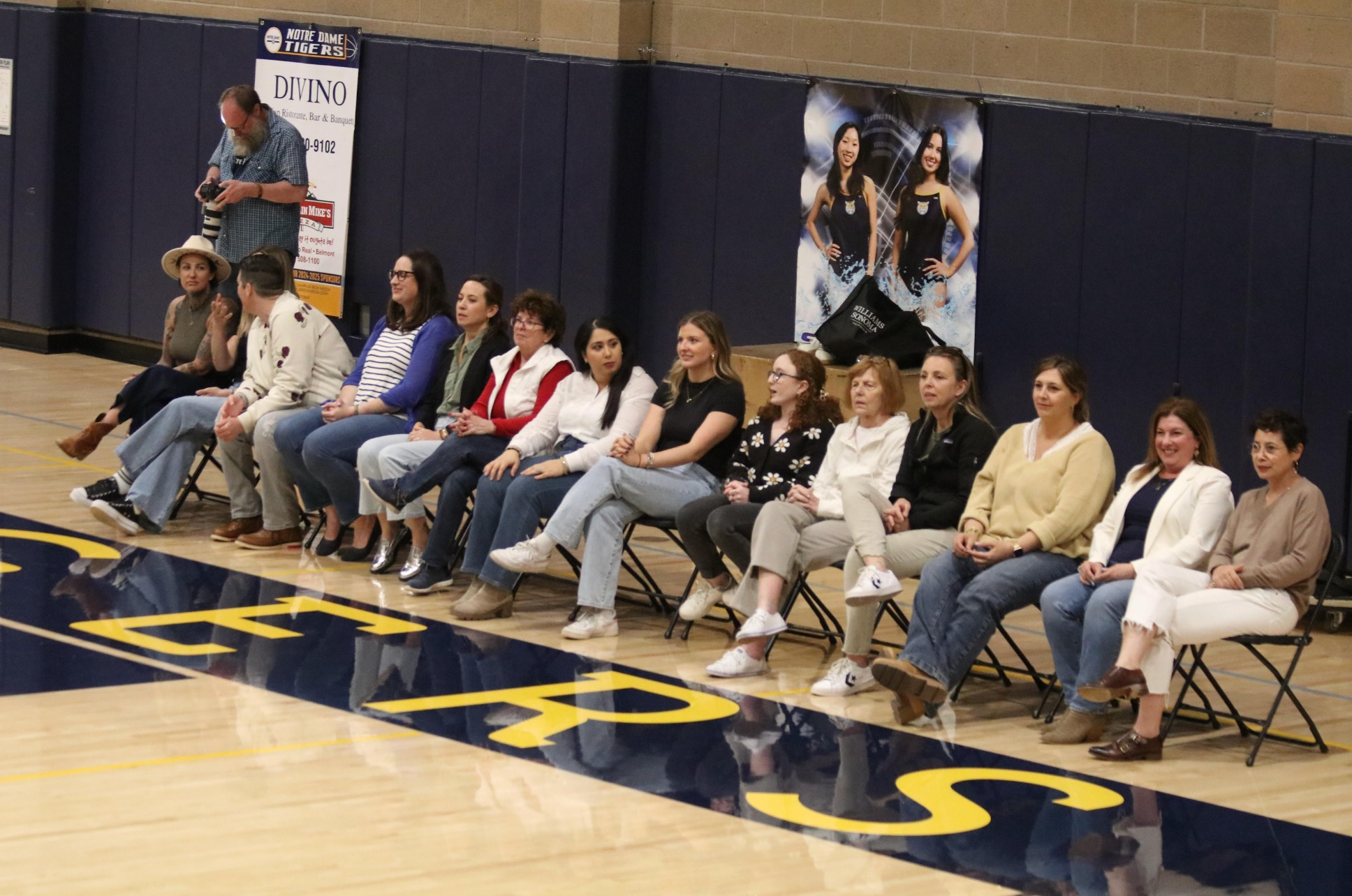 Judges watch class performances in the moore.