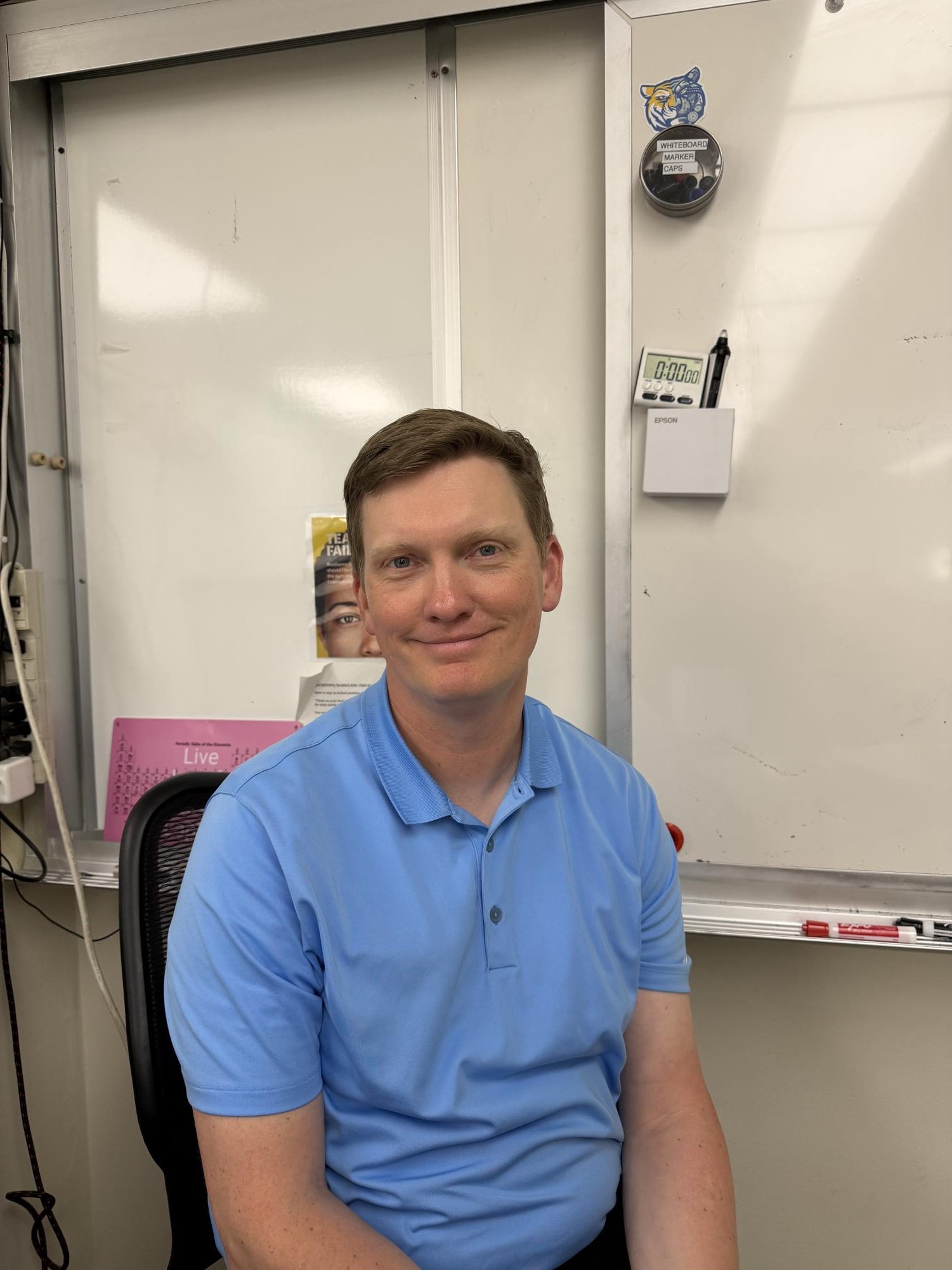 Science teacher Paul Lapke is grateful for the kindness from his colleagues.