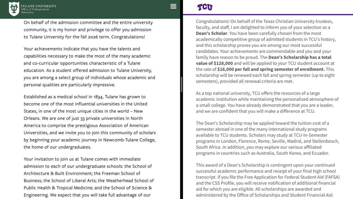 During college admission season, most students have to decide between different schools, with each having its own bonus. 