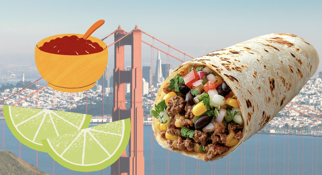 The name, “mission burrito” dates back to the 1960s in the Mission district of San Francisco.
